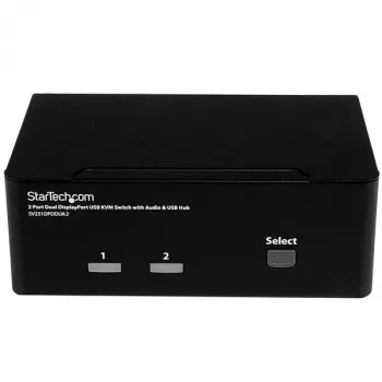 StarTech.com 2-Port DisplayPort Dual-Monitor KVM Switch – 4K 60Hz