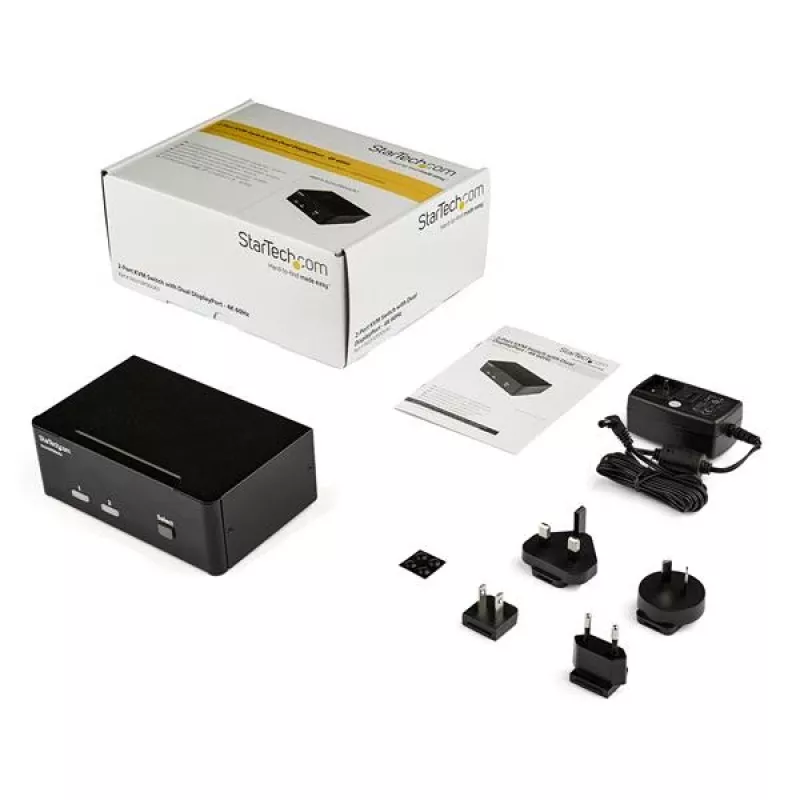 StarTech.com 2-Port DisplayPort Dual-Monitor KVM Switch – 4K 60Hz