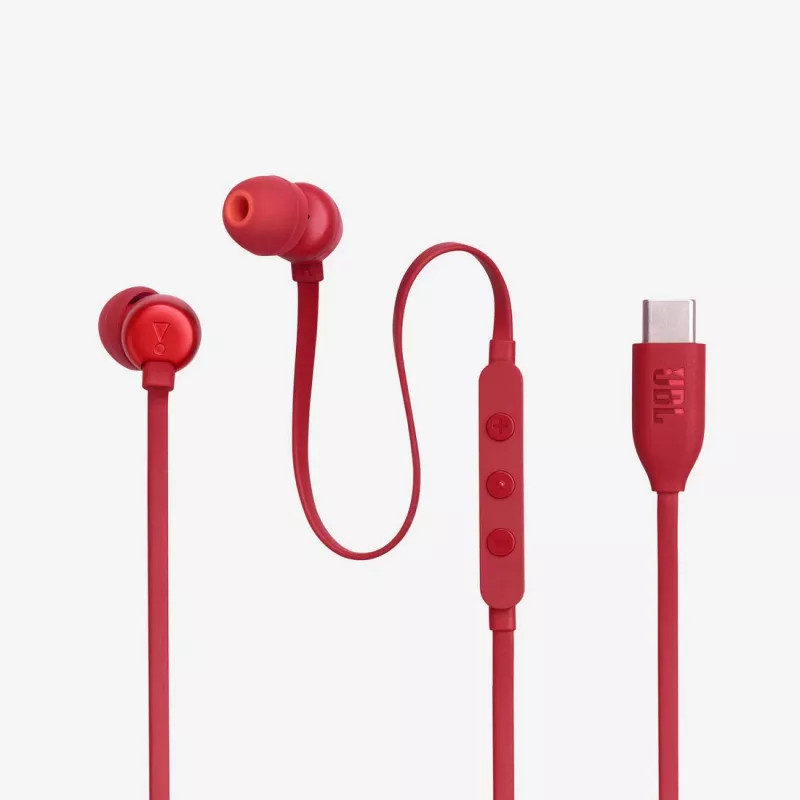 JBL Tune 310C Headset Kabelgebunden In-Ear Anrufe/Musik USB Typ-C Rot