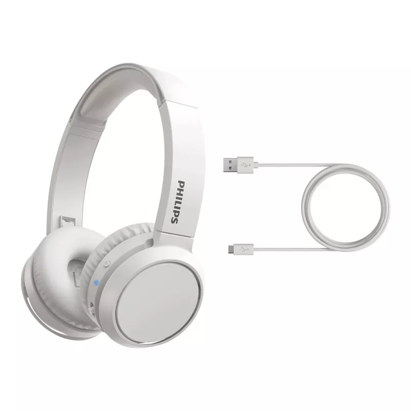 Philips 4000 series TAH4205WT/00 Kopfhörer/Headset Kabellos Kopfband Anrufe/Musik USB Typ-C Bluetooth Weiß