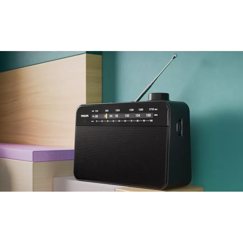 Tragbares Radio Philips TAR2509/10 Analog AM FM Schwarz