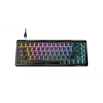 Turtle Beach Vulcan II Mini Air TBK-3101-02-DE Gaming-Tastatur, deutsches Layout (QWERTZ), TITAN II Optical Red lineare Switches, Schwarz