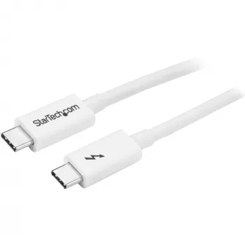 StarTech.com Thunderbolt 3 Kabel – 20 Gbit/s – 1 m – Weiß – Thunderbolt-, USB- und DisplayPort-kompatibel