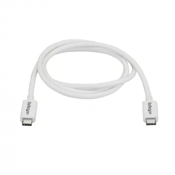 StarTech.com Thunderbolt 3 Kabel – 20 Gbit/s – 1 m – Weiß – Thunderbolt-, USB- und DisplayPort-kompatibel