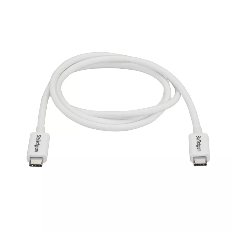 StarTech.com Thunderbolt 3 Kabel – 20 Gbit/s – 1 m – Weiß – Thunderbolt-, USB- und DisplayPort-kompatibel