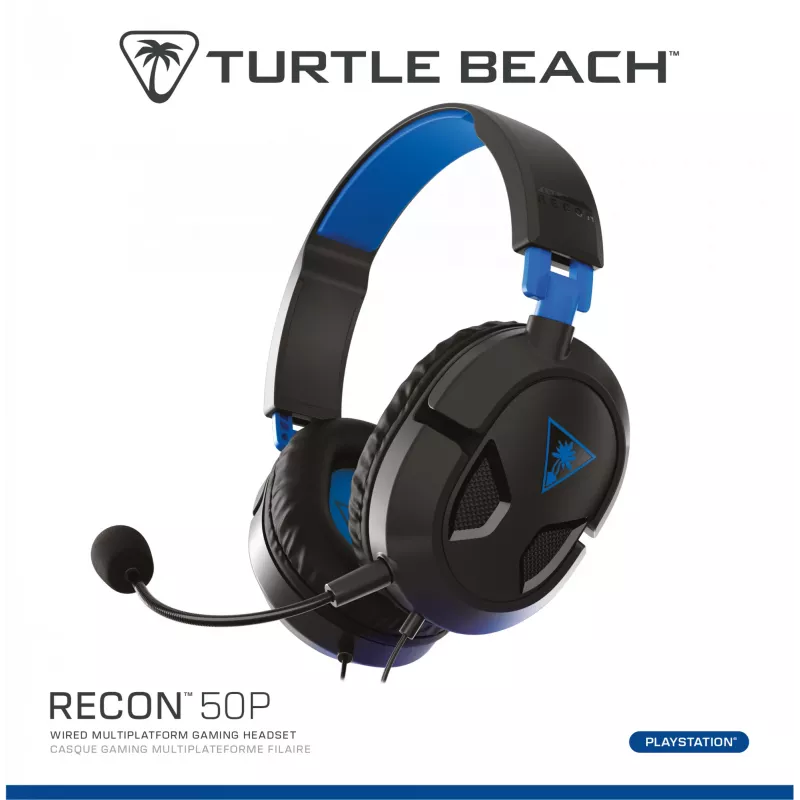 Turtle Beach Recon 50P Headset Kabelgebundenes Gaming-Headset – PS5, PS4, Xbox Series X oder S, Xbox One und PC