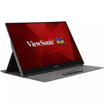 Viewsonic TD1655 Computermonitor 39,6 cm (15,6 Zoll) 1920 x 1080 Pixel Full HD LED Touchscreen Mehrbenutzer Schwarz, Silber