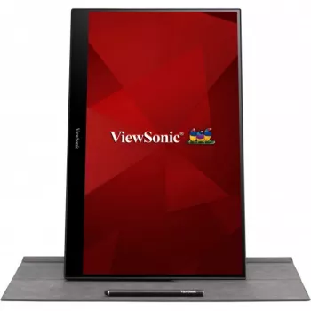 Viewsonic TD1655 Computermonitor 39,6 cm (15,6 Zoll) 1920 x 1080 Pixel Full HD LED Touchscreen Mehrbenutzer Schwarz, Silber