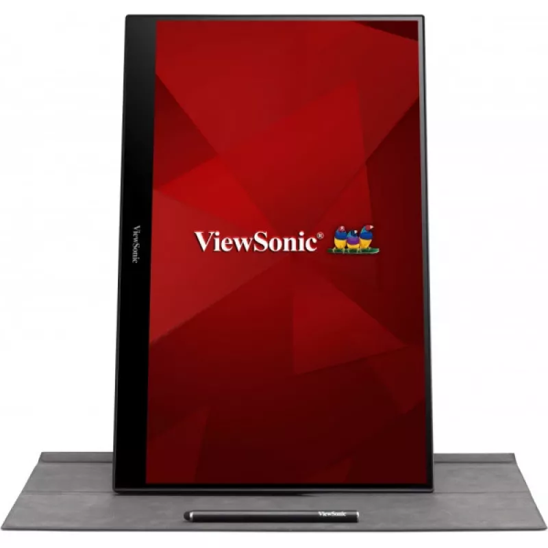 Viewsonic TD1655 Computermonitor 39,6 cm (15,6 Zoll) 1920 x 1080 Pixel Full HD LED Touchscreen Mehrbenutzer Schwarz, Silber