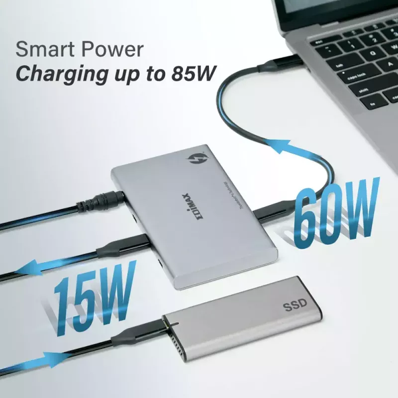 Edimax TD-405BP Laptop-Dock/Port-Replikator Kabelgebunden Thunderbolt 4 60W