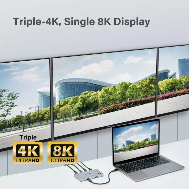 Edimax TD-405BP Laptop-Dock/Port-Replikator Kabelgebunden Thunderbolt 4 60W