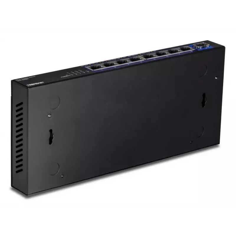 Unmanaged Netzwerk-Switch TRENDnet TEG-S5091 — 8× 2.5G RJ-45-Ports, 60 Gbit/s, 12V, wandmontierbar