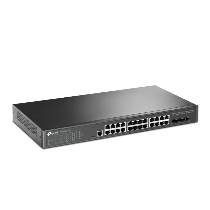TP-Link JetStream TL-SG3428X-UPS Netzwerk-Switch Managed L2+/L3 Gigabit Ethernet (10/100/1000) 1U Schwarz