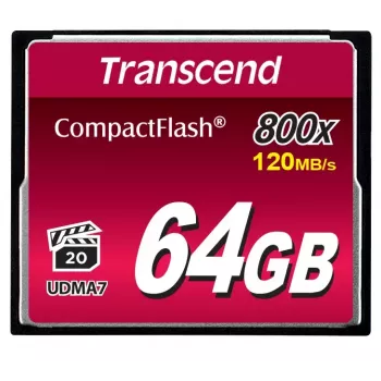 Flash-Speicher Transcend 64 GB CompactFlash 800x TS64GCF800