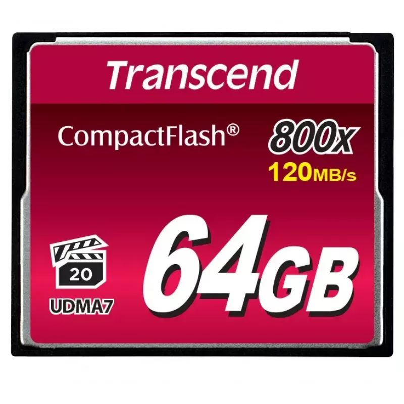 Flash-Speicher Transcend 64 GB CompactFlash 800x TS64GCF800