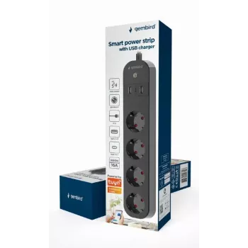 Steckdosenleiste Gembird TSL-PS-S4U-01 Smart 4 AC-Ausgänge