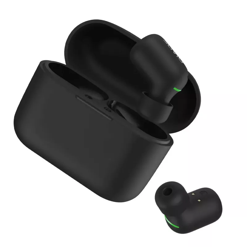 Kabellose In-Ear-Kopfhörer SAVIO TWS-09 — Bluetooth 5.1, binaural, 20–20000 Hz, 8 h Sprechzeit, Powerbank, USB-C-Ladung, Schwarz