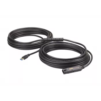 ATEN 15 m USB3.2 Gen1 Verlängerungskabel, 15 m, USB A, USB A, USB 3.2 Gen 1 (3.1 Gen 1), 5 Gbit/s, Schwarz