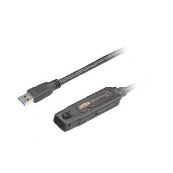 ATEN 15 m USB3.2 Gen1 Verlängerungskabel, 15 m, USB A, USB A, USB 3.2 Gen 1 (3.1 Gen 1), 5 Gbit/s, Schwarz
