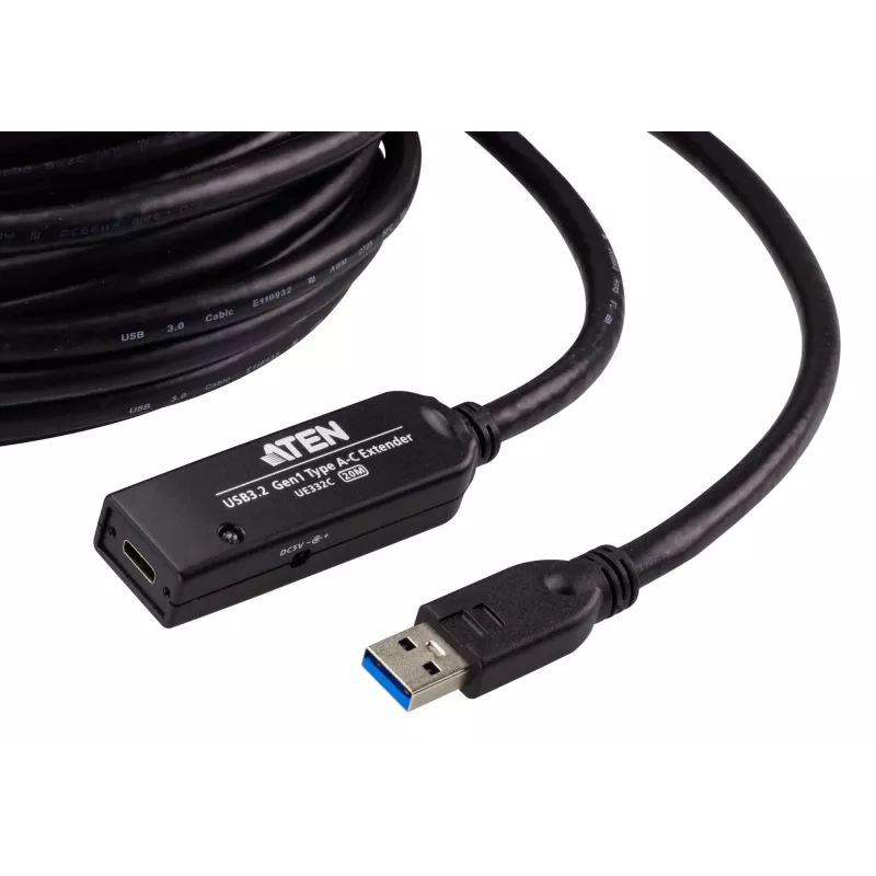 ATEN 20 M USB 3.2 Gen1 Verlängerungskabel USB A auf USB C 5 Gbit/s