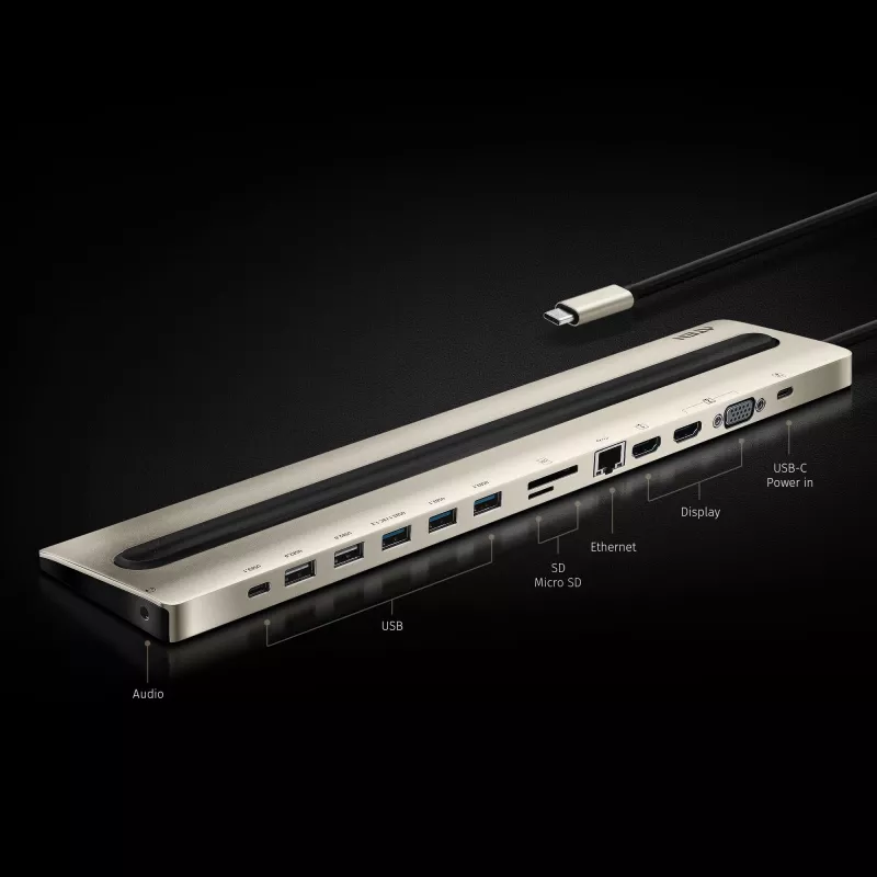 ATEN USB-C Multiport-Dock mit Power Pass-Through