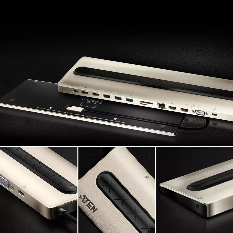 ATEN USB-C Multiport-Dock mit Power Pass-Through