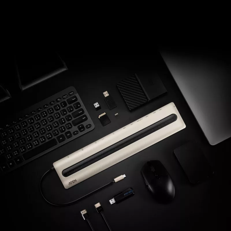 ATEN USB-C Multiport-Dock mit Power Pass-Through