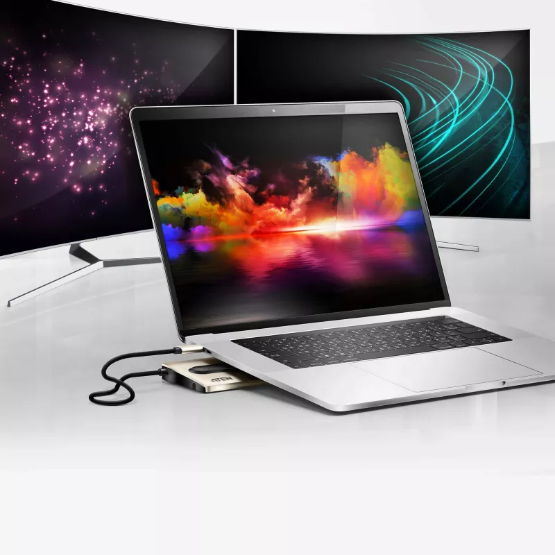 ATEN USB-C Multiport-Dock mit Power Pass-Through