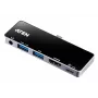 ATEN USB-C Travel Dock mit Stromdurchleitung, Universal, USB Typ-C, Schwarz, Silber