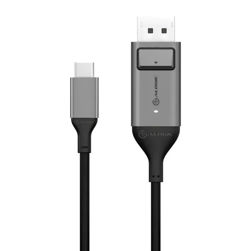 Kabel ALOGIC 2m Ultra USB-C Stecker auf DP Stecker 4K 60Hz LED Weiß