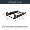StarTech.com 3U feste 19-Zoll Universal-Server-Rackschienen mit einstellbarer Tiefe