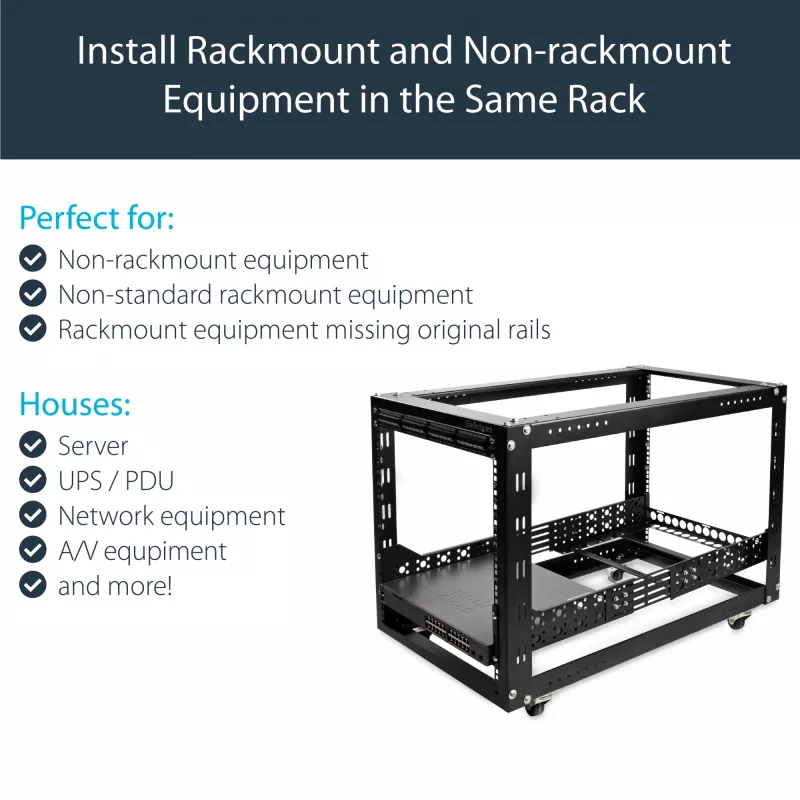 StarTech.com 3U feste 19-Zoll Universal-Server-Rackschienen mit einstellbarer Tiefe