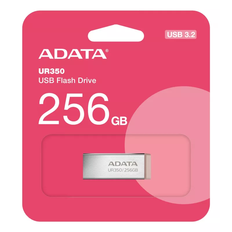 ADATA UR350 USB-Flash-Laufwerk 256 GB USB Typ-A 3.2 Gen 1 (3.1 Gen 1) Braun, Edelstahl