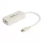 StarTech.com USB-C-auf-Gigabit-Ethernet-Adapter mit USB-A-Port – Weiß 1 Gbit/s NIC USB 3.0/USB 3.1 Typ-C-Netzwerkadapter – 1GbE USB-C RJ45/LAN TB3-kompatibel Windows MacBook Pro Chromebook