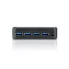 ATEN 2-Port USB 3.0 Peripheriegeräte-Sharing-Switch, 5 Gbit/s, Micro-USB Typ-B, Schwarz, Kunststoff, 0 - 40 °C, -20 - 60 °C