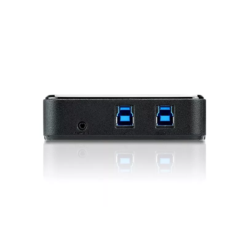 ATEN 2-Port USB 3.0 Peripheriegeräte-Sharing-Switch, 5 Gbit/s, Micro-USB Typ-B, Schwarz, Kunststoff, 0 - 40 °C, -20 - 60 °C