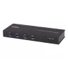 ATEN 4-Port USB 3.1 Gen1 Industrial Switch, 5 Gbit/s, Schwarz, Metall, 0 - 50 °C, -20 - 60 °C, 0 - 80%