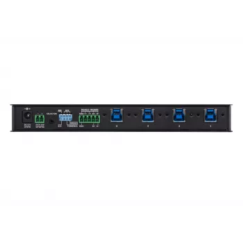 ATEN 4-Port USB 3.1 Gen1 Industrial Switch, 5 Gbit/s, Schwarz, Metall, 0 - 50 °C, -20 - 60 °C, 0 - 80%