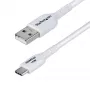 StarTech.com 3m (9.8ft) USB-A zu USB-C Ladekabel, Laden & Synchronisieren, 3A, USB 2.0, TPE-Mantel – Weißes USB-Ladekabel