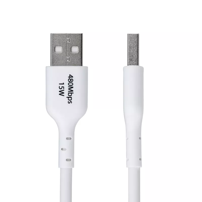StarTech.com 3m (9.8ft) USB-A zu USB-C Ladekabel, Laden & Synchronisieren, 3A, USB 2.0, TPE-Mantel – Weißes USB-Ladekabel
