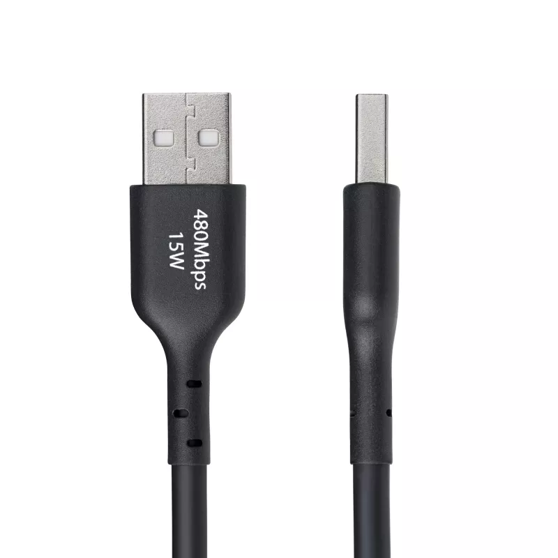 StarTech.com 4m (13ft) USB-A auf USB-C Ladekabel, Laden & Synchronisieren, 3A, USB 2.0, TPE-Mantel – Schwarzes USB-Ladekabel