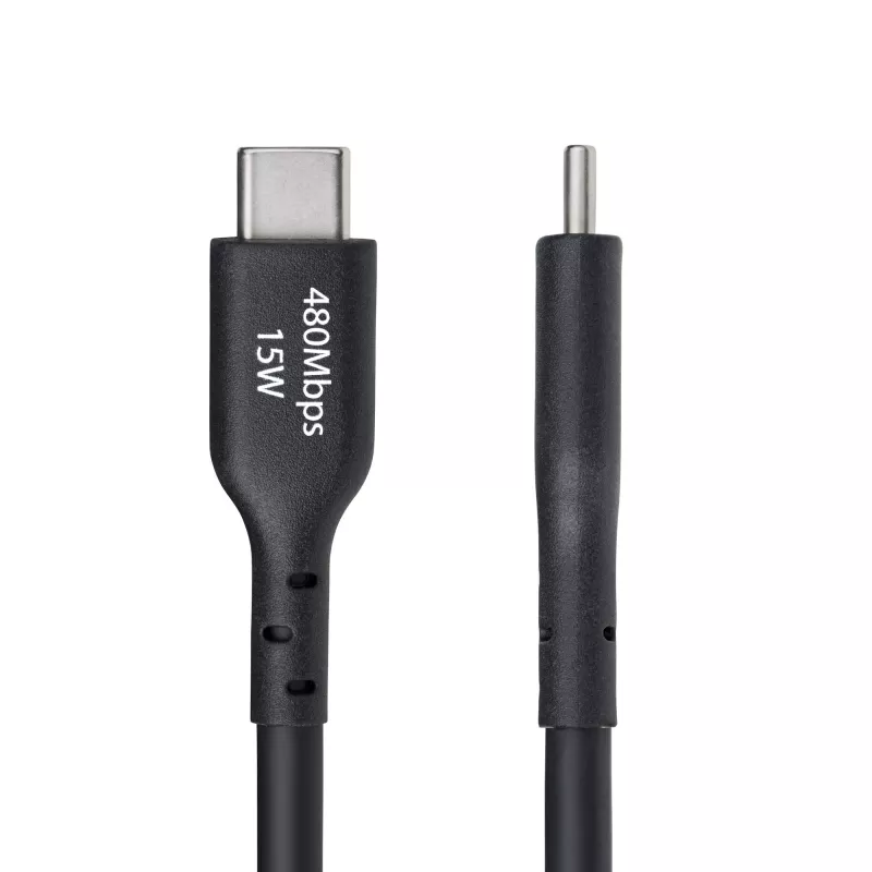 StarTech.com 4m (13ft) USB-A auf USB-C Ladekabel, Laden & Synchronisieren, 3A, USB 2.0, TPE-Mantel – Schwarzes USB-Ladekabel