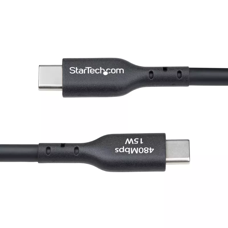 StarTech.com 4m (13ft) USB-A auf USB-C Ladekabel, Laden & Synchronisieren, 3A, USB 2.0, TPE-Mantel – Schwarzes USB-Ladekabel
