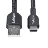 StarTech.com 4m (13ft) USB-A auf USB-C Ladekabel, Laden & Synchronisieren, 3A, USB 2.0, TPE-Mantel – Schwarzes USB-Ladekabel