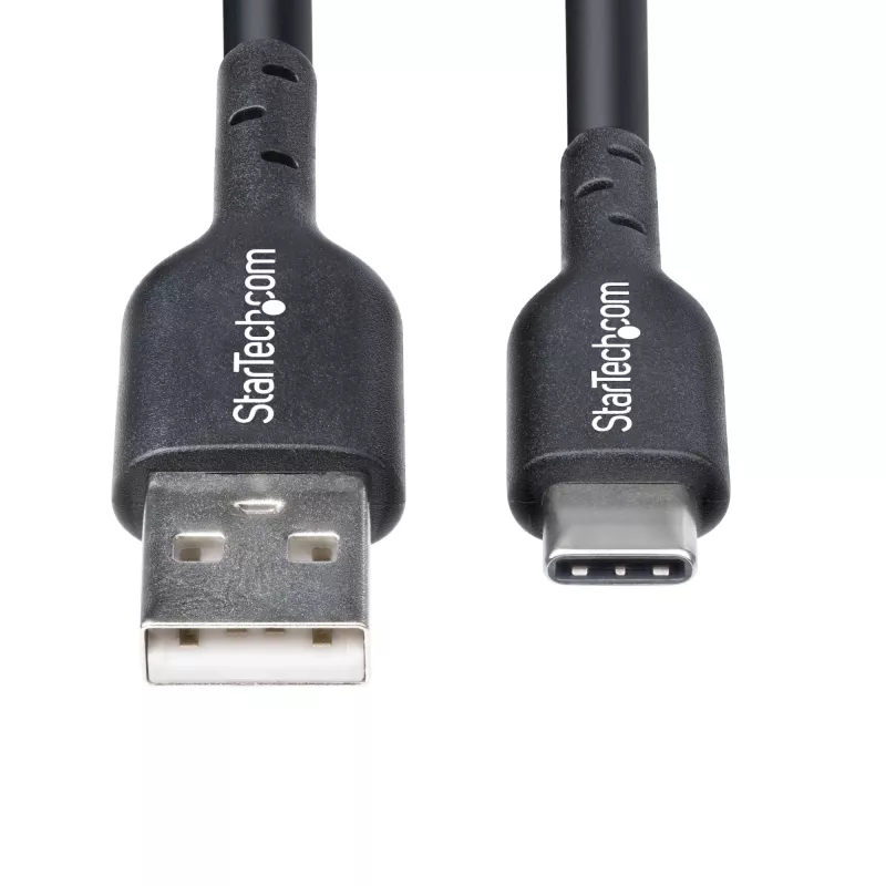 StarTech.com 4m (13ft) USB-A auf USB-C Ladekabel, Laden & Synchronisieren, 3A, USB 2.0, TPE-Mantel – Schwarzes USB-Ladekabel