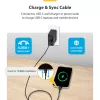 StarTech.com 4m USB-C Ladekabel, Laden & Synchronisieren, 60W (3A) PD, USB 2.0 Laptop-Ladekabel, TPE-Mantel – Schwarz USB-C Ladekabel