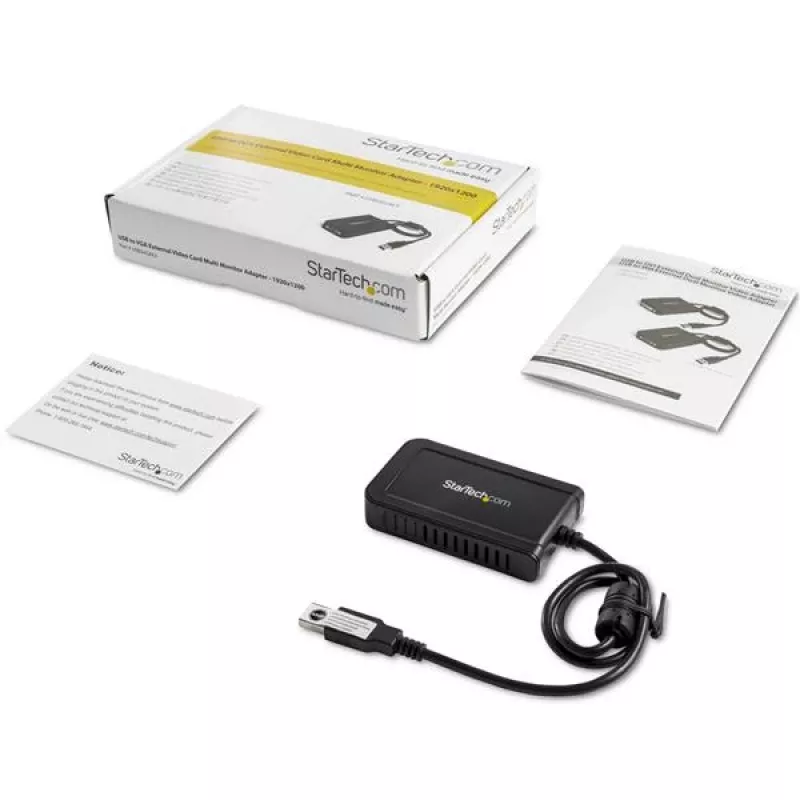 StarTech.com USB 2.0 auf VGA Adapter, USB zu VGA Monitor Konverter für Windows, 1080p (keine Unterstützung für macOS/ChromeOS/Linux) - TAA