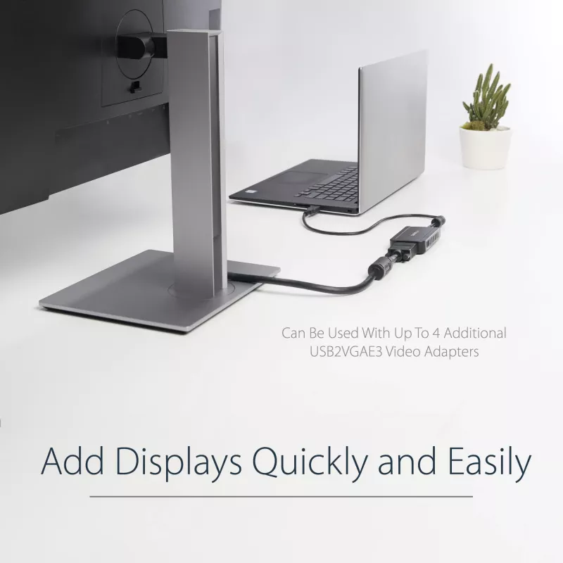 StarTech.com USB 2.0 auf VGA Adapter, USB zu VGA Monitor Konverter für Windows, 1080p (keine Unterstützung für macOS/ChromeOS/Linux) - TAA