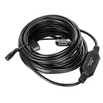 Microconnect USB3.0AAF10A USB-Kabel USB 3.2 Gen 1 (3.1 Gen 1) 10 m USB A Schwarz