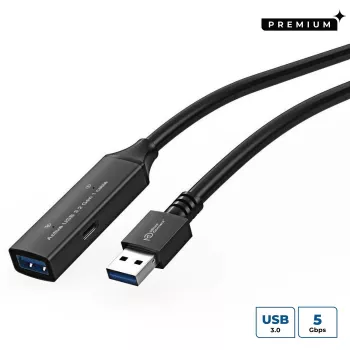 Microconnect USB3.0AAF15A USB-Kabel USB 3.2 Gen 1 (3.1 Gen 1) 15 m USB A Schwarz